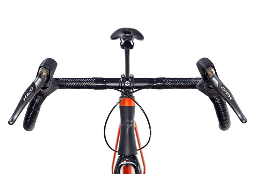 Gravel and touring bike handlebars with flared drops for adventure cycling