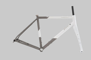 WOHO Double Ace Titanium Custom Cerakote Gravel/Road Bike Frameset - 2023 Hidden White/Sandblasting version!