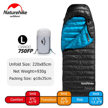 NatureHike CW400 Premium White Goose Down Sleeping Bag