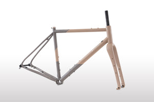WOHO Double Ace Titanium Custom Cerakote Gravel/Road Bike Frameset - 2023 Desert Sand/Sandblasting version!