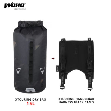 WOHO XTOURING Handlebar Harness Black + 15L DRY Bag Bundle