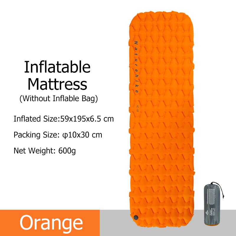 Naturehike Inflatable Mattress with pillow - lightweight and compact