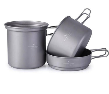 Titanium Pot Pan Mess Kit - Cycle Touring Life
